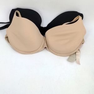 PINK Victoria's Secret Black and Tan Bras